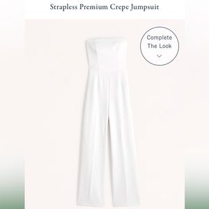 A&F Strapless Crepe Jumpsuit size Large tall